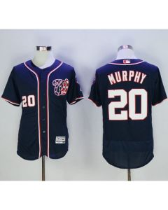 Nationals #20 Daniel Murphy Navy Blue Flexbase Authentic Collection Stitched MLB Jersey