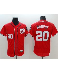 Nationals #20 Daniel Murphy Red Flexbase Authentic Collection Stitched MLB Jersey