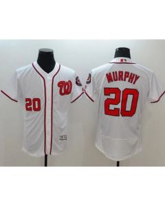 Nationals #20 Daniel Murphy White Flexbase Authentic Collection Stitched MLB Jersey