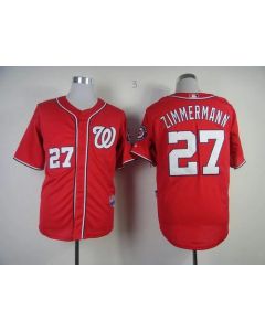 Nationals #27 Jordan Zimmermann Red Cool Base Stitched MLB Jersey