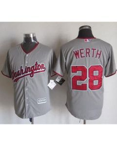 Nationals #28 Jayson Werth Grey New Cool Base Stitched MLB Jersey