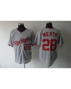 Nationals #28 Jayson Werth Grey Stitched MLB Jersey