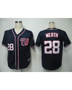 Nationals #28 Jayson Werth Navy Blue Cool Base Stitched MLB Jersey