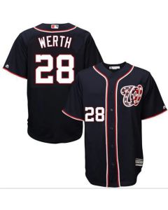 Nationals #28 Jayson Werth Navy Blue New Cool Base Stitched MLB Jersey