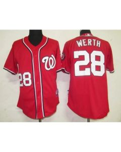 Nationals #28 Jayson Werth Red Stitched MLB Jersey