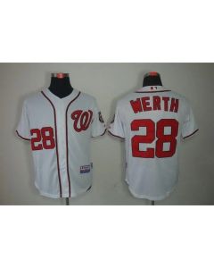 Nationals #28 Jayson Werth White Stitched MLB Jersey