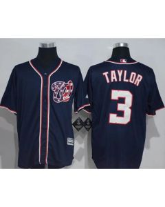 Nationals #3 Michael Taylor Navy Blue New Cool Base Stitched MLB Jersey
