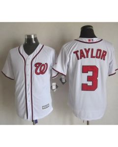 Nationals #3 Michael Taylor White New Cool Base Stitched MLB Jersey