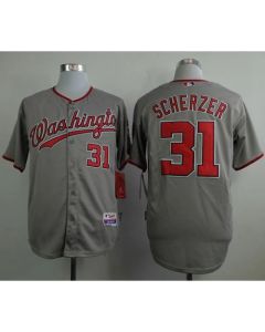 Nationals #31 Max Scherzer Grey Cool Base Stitched MLB Jersey