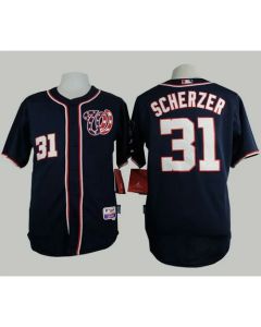 Nationals #31 Max Scherzer Navy Blue Cool Base Stitched MLB Jersey