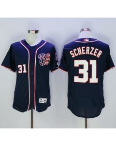 Nationals #31 Max Scherzer Navy Blue Flexbase Authentic Collection Stitched MLB Jersey