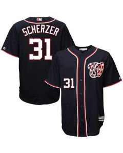 Nationals #31 Max Scherzer Navy Blue New Cool Base Stitched MLB Jersey