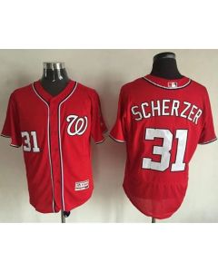 Nationals #31 Max Scherzer Red Flexbase Authentic Collection Stitched MLB Jersey