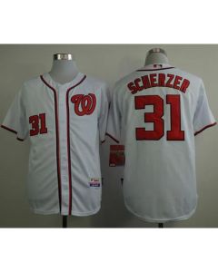 Nationals #31 Max Scherzer White Cool Base Stitched MLB Jersey
