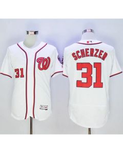 Nationals #31 Max Scherzer White Flexbase Authentic Collection Stitched MLB Jersey