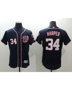 Nationals #34 Bryce Harper Navy Blue Flexbase Authentic Collection Stitched MLB Jersey