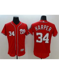 Nationals #34 Bryce Harper Red Flexbase Authentic Collection Stitched MLB Jersey