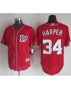 Nationals #34 Bryce Harper Red New Cool Base Stitched MLB Jersey
