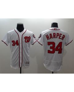 Nationals #34 Bryce Harper White Flexbase Authentic Collection Stitched MLB Jersey