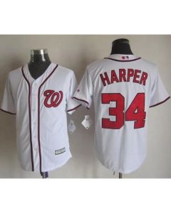 Nationals #34 Bryce Harper White New Cool Base Stitched MLB Jersey