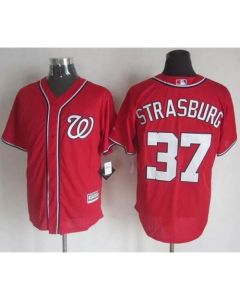 Nationals #37 Stephen Strasburg Red New Cool Base Stitched MLB Jersey