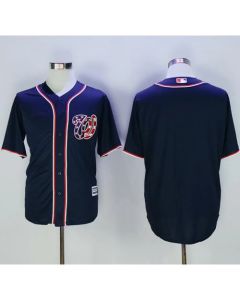 Nationals Blank Navy Blue New Cool Base Stitched MLB Jersey