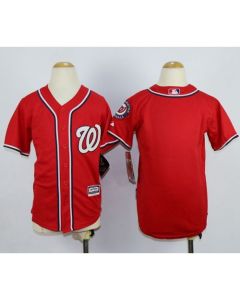 Nationals Blank Red Cool Base Stitched Youth MLB Jersey