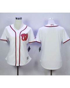 Nationals Blank White Women's Fashion Stitched MLB Jersey