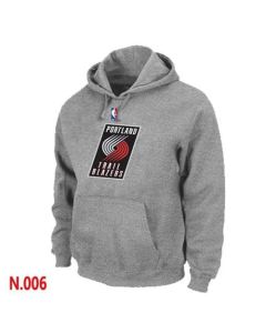 NBA Portland Trail Blazers Pullover Hoodie Light Grey