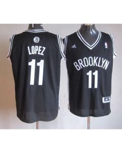 Nets #11 Brook Lopez Black Road Stitched NBA Jersey