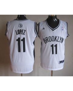 Nets #11 Brook Lopez White Home Stitched NBA Jersey