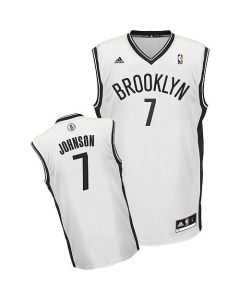 Nets #7 Joe Johnson White Home Revolution 30 Stitched NBA Jersey