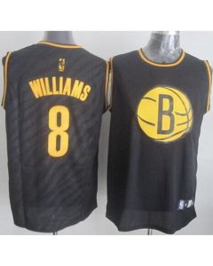 Nets #8 Deron Williams Black Precious Metals Fashion Stitched NBA Jersey
