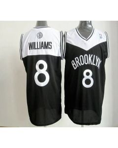Nets #8 Deron Williams Black Road Revolution 30 Stitched NBA Jersey