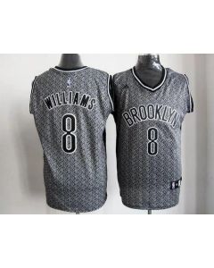 Nets #8 Deron Williams Grey Static Fashion Stitched NBA Jersey