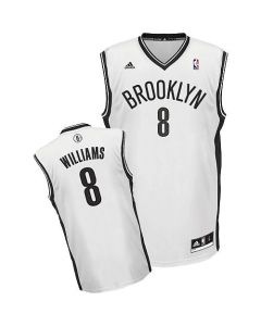 Nets #8 Deron Williams White Home Revolution 30 Stitched NBA Jersey (White)