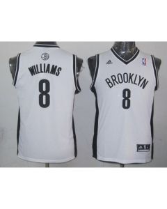 Nets #8 Deron Williams White Stitched Youth NBA Jersey