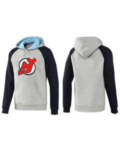 New Jersey Devils Pullover Hoodie Grey & Blue