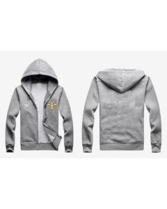 New Orleans Saints Authentic Logo Hoodie Grey