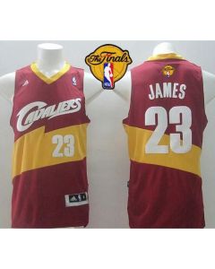 New Revolution 30 Cavaliers #23 LeBron James Red The Finals Patch Stitched NBA Jersey
