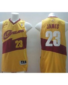 New Revolution 30 Cavaliers #23 LeBron James Yellow Stitched NBA Jersey
