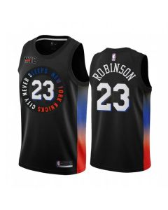 New Yok Knicks #23 Robinson 2020 Black City Edition Stitched Swingman Jersey