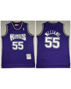 New Yok Knicks #55 Jason Williams 1998-99 Purple Throwback Stitched Jersey