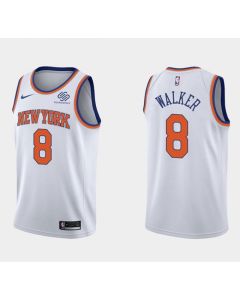 New Yok Knicks #8 Kemba Walker Association Edition Stitched Swingman Basketball Jersey