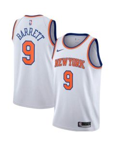 New Yok Knicks #9 R.J. Barrett White Stitched Swingman Jersey