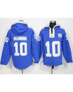 New York Giants #10 Eli Manning Royal Blue Player Winning Method Pullover NFL Hoodie
