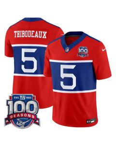 New York Giants #5 Kayvon Thibodeaux 100TH Season Commemorative Patch Jersey
