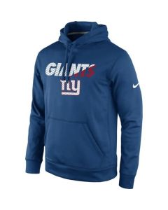 New York Giants Kick Off Staff Performance Pullover Hoodie Royal