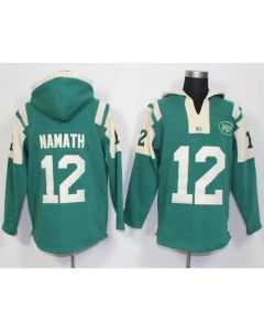 New York Jets #12 Joe Namath Green Player Winning Method Pullover NFL Hoodie