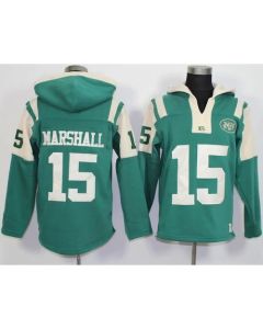 New York Jets #15 Brandon Marshall Green Player Winning Method Pullover NFL Hoodie
